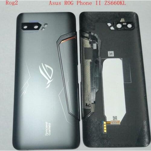 6.59" original For Asus ROG Phone 2 ZS660KL battery cover back rear frame housing with lens I001DA I001DE I001DC I001DB I001