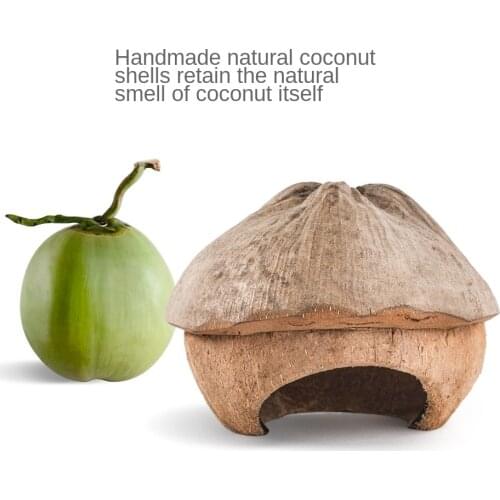 Pet Hamster Small Animal Accessories Feeding Supplies Cages Toys House Original Ecology Coconut Shell Charcoal Hide Nest