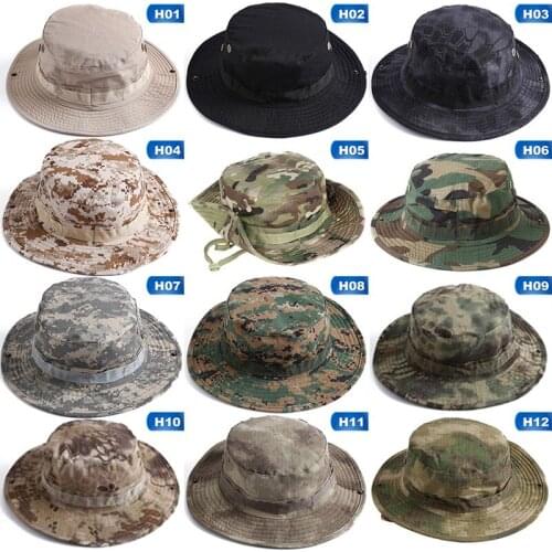 Men Combat Camo Army Military Jungle Sun Hat Outdoor Hiking Fishing Cap