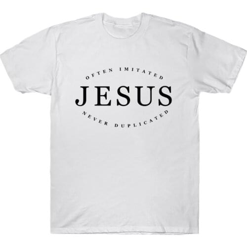 Jesus Christian Print Tshirt Religious Faith Short-sleev Men Women Oversized Tee Summer Cotton Casual Tops Ropa Hombre Camisetas