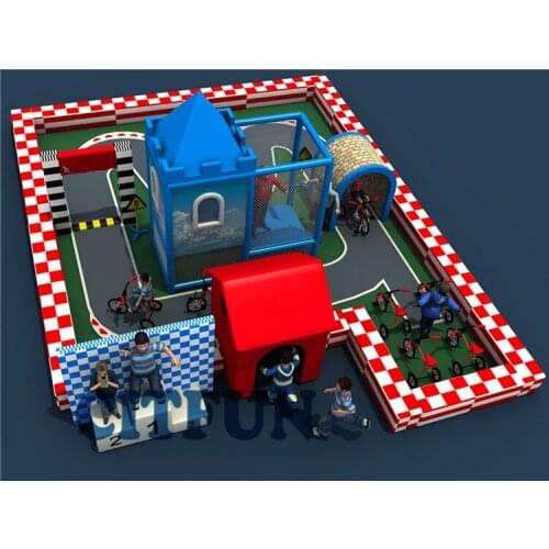 Hot Sale Racer car world Shopping Mall soft indoor playground games area IP-026A