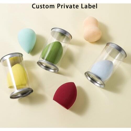Custom Private Label Makeup Sponge Professional Cosmetic Puff For Foundation Concealer Cream Make Up Soft Water Sponge Puff Bulk