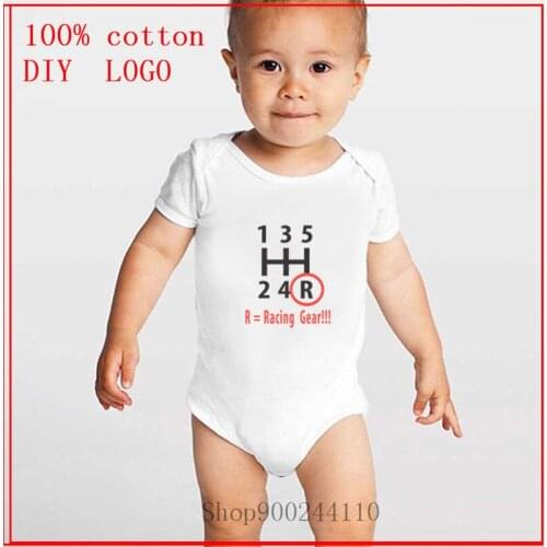 Designs Newborn Racing Gear Baby Bodysuit Summer Boys Girls Jumpsuit Short Sleeved Clothes Infant Outfits 0-24M for Kids Gifts