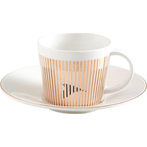 Creative Leopard Anamorphic Cup Mirror Reflection Cup Zebra Mug Luycho Coffee Tea Set With Coaster 90ml-220ml