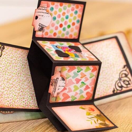 Cube Box "Family Memory Album" Metal Cutting Dies for Scrapbooking New 2019 Craft Die Cut Card Making Embossing Stencil Photo