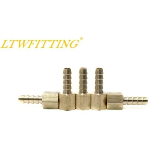 LTWFITTING Brass Fitting Coupler 1/4" Hose Barb x 1/8" Female NPT Fuel
