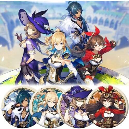 Logo Christmas Childrens Gifts Cosplay Accessories Anime Props Anime Genshin Impact Badge Character Badge