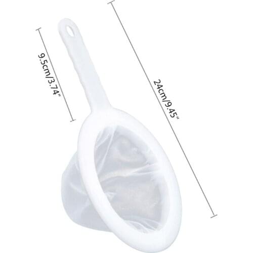 YYSD Reusable Nylon Super Fine Colander Mesh Sieve Strainer with Handle for Honey Juice Tea Soymilk Filter