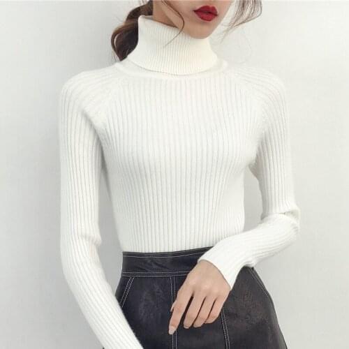 Autumn and winter new style 2020 short, thickened, long sleeved, body fitted bottoming knitted sweater