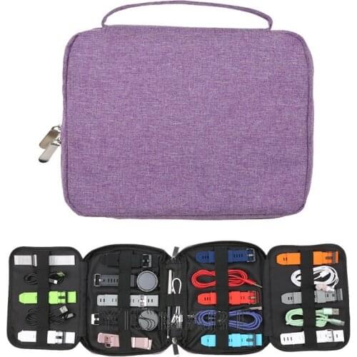 Portable Travel Watch Strap Organizer Earphone Watchband Holder Folding Storage Bag Zipper Pouch Makeup Bag Mobile Gadgets
