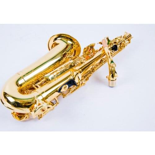 Professional Alto Saxophone YAS-857EX, YAS-62 Gold Key Super Musical instrument High Quality Electrophoretic Gold Sax Mouthpiece