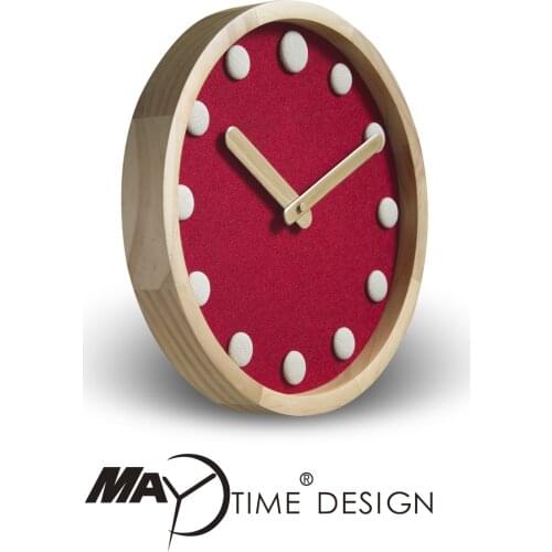 Simple solid wood wall clock living room new Chinese cloth wall clock art creative modern silent bedroom clock personality