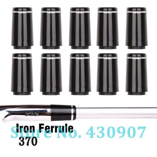 10/20/50/100pcs Tip Size .370 Custom Black with One Silver Trim Ring Golf Ferrules For Taper Tip Iron Wedge