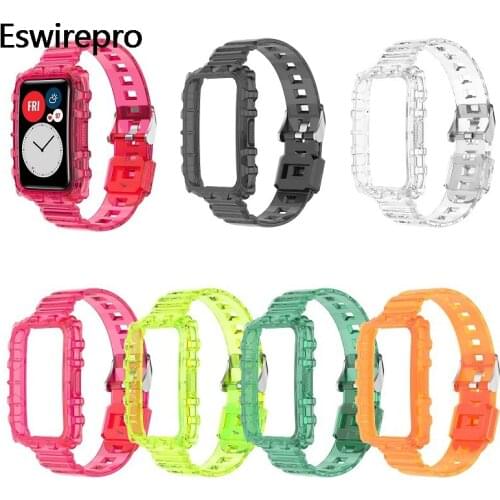 Strap For huawei watch fit ремешок Bracelets Replacement For Women man Band With Rugged Bumper Case Watch Fit Band 6 Colors