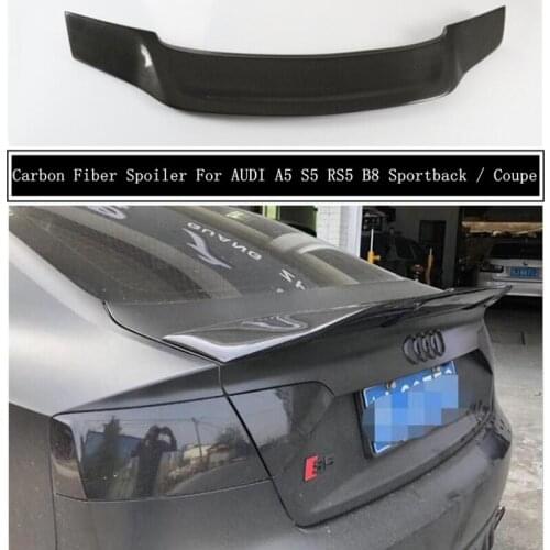 Carbon Fiber Spoiler For AUDI A5 S5 RS5 B8 Sportback Coupe 2008 2009 2010 2011 Wing Lip Spoilers High Quality R Car Accessories