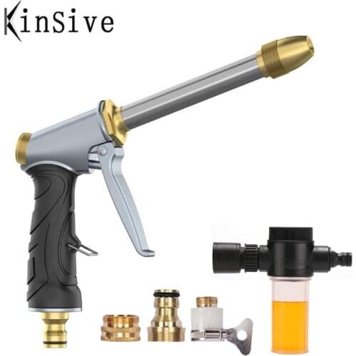 Dropship Water Gun Garden Water Hose Brass Spray Gun Power Pressure Washer Jet Nozzle Hidrolavadora Foam Sprinkler Car Cleaning