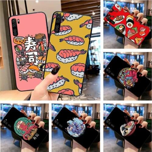 Japanese sushi art Phone Case for Huawei P20 P30 P40 lite E Pro Mate 30 20 Pro P Smart 2020 P10