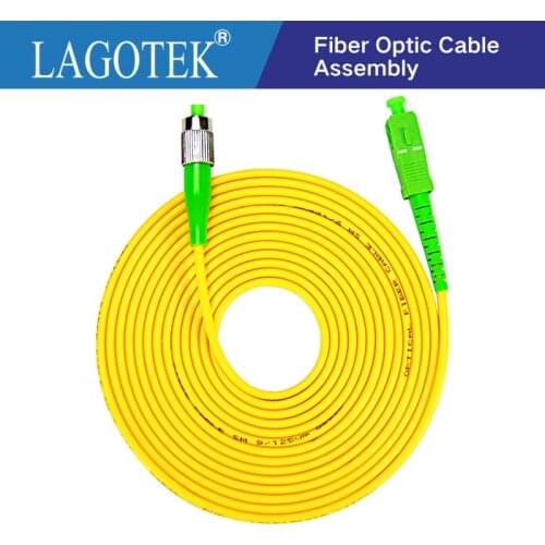 10PCS/bag SC APC-FC APC 3M Simplex mode fiber optic patch cord Cable 2.0mm or 3.0mm FTTH fiber optic jumper cable free shipping
