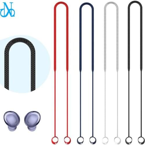 2pcs Accessories for Samsung Galaxy buds Pro Anti-Lost Lanyard Strap Hanging Neck Rope Soft Silicone Headset Waterproof Sports