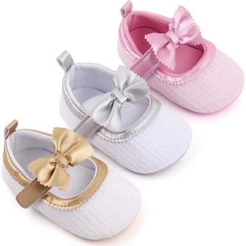 2021 New Baby Shoes Cute Bowknot Toddler Soft Sole Crib Shoes Fashion Spring Autumn Infant Girls Princess Shoes