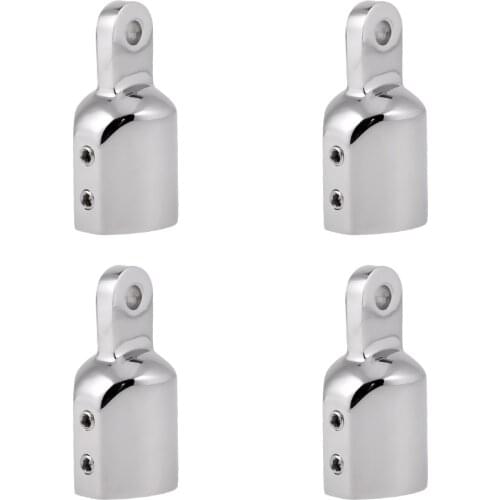 4 Pieces Marine Stainless Steel Eye End Cap Bimini Top Fitting Hardware 22mm