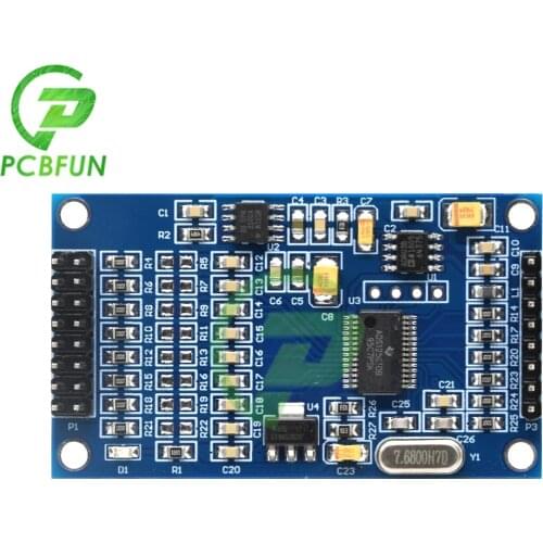 ADS1256 24 Bit 8 Channel ADC AD Module High Precision ADC Collecting Data Acquisition Card 5V GND ADS1256IDB for 1602 LCD Test