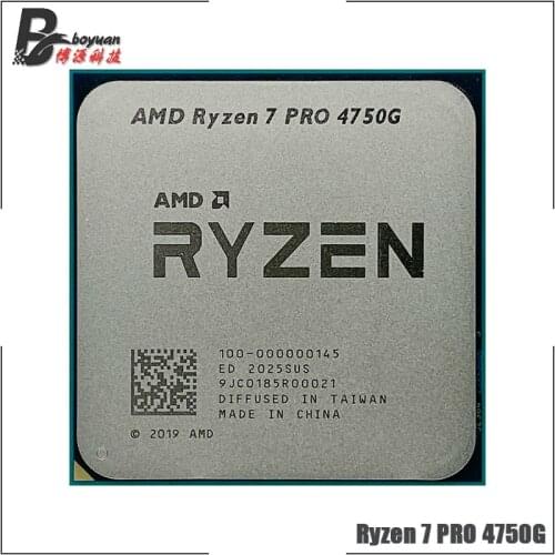 AMD Ryzen 7 PRO 4750G R7 PRO 4750G 3.6 GHz Eight-Core Sixteen-Thread 65W CPU Processor L3=8M 100-000000145 Socket AM4