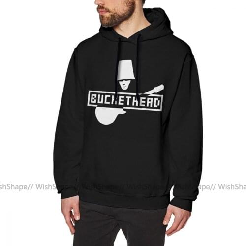 Buckethead Hoodie Buckethead Hoodies Oversize Casual Pullover Hoodie Cotton Outdoor Long Black Warm Mens Hoodies