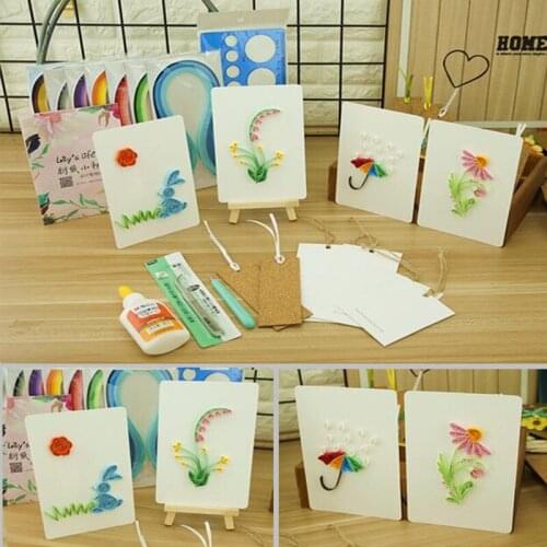 Quiling Paper DIY Creative Retro Bookmark Beginners Basics Kindergarten Assignment Children Handmade Kit Set Material