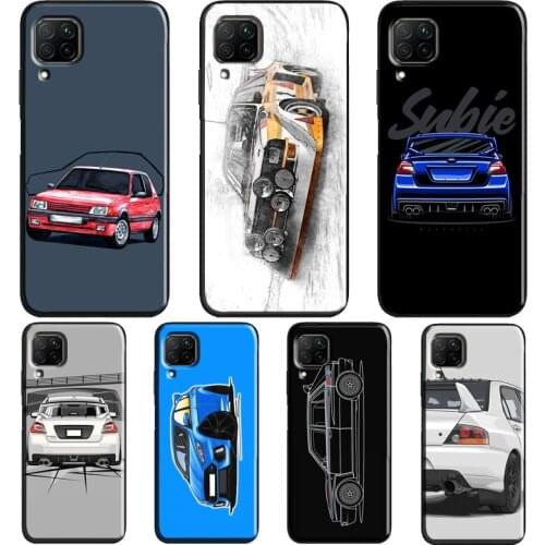 Rally Car Illustration Case For Huawei P20 Lite P40 P30 Pro Nova 5T P Smart Z 2019 2021 Honor 10 Lite 9X 8X Cover