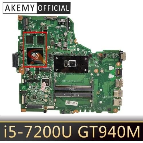 DAZ8VMB18D0 For ACER E5-475G notebook motherboard CPU i5 7200U GT940M DDR4 100% trabalho de teste Mainboard