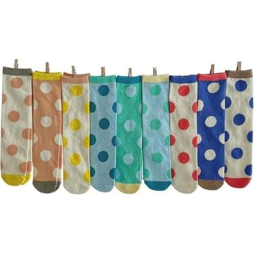 Kids Socks Girls Boys Fashion Baby Toddler Knee High Large Wave Point Sock Cotton Kids Knee Long Socks Newborn Leg Warmer 1-12Y