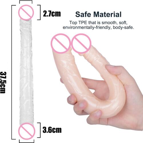 Sex Shop U Shape Double Big Realistic Dildo Vagina Anal Women Gay Lesbian Double Ended Dong Penis Artificial Penis Sex Toys