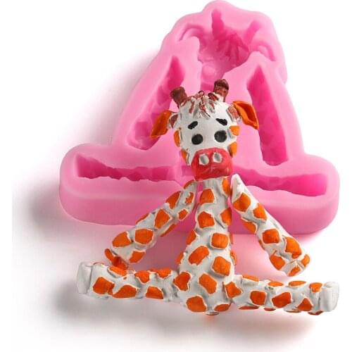 Giraffe Silicone Mould DIY Fondant Cake Molds Cupcake Toppers Decor Chocolate Confeitaria Kitchen Accessories Mold for Baking