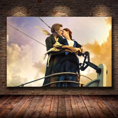 Titanic Classic Movie Leonardo DiCaprio Art Painting Silk Canvas Painting Poster Wall Home Decor