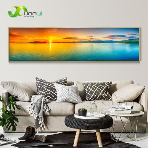 Sunset Sea Seascape Oil Canvas Painting Cuadros Home Decoration Wall Art Picture For Living Room Unframed Modern Prints PR053
