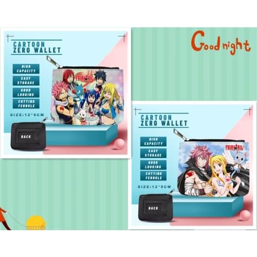 Anime Fairy Tail Logo Wallet New Student personality coin purse boys girls New Zipper Small Wallet