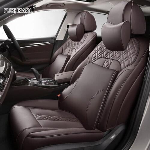 FUZHKAQI Custom Leather car seat cover For KIA Niro KX1 Cadenza SHUMA CARENS Carnival VQ Borrego Opirus Sorento car seats