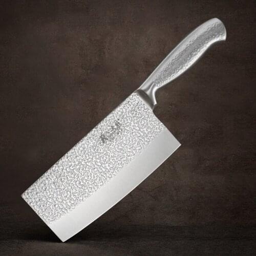 Hammer Pattern Kitchen Knife Germany Steel Chef Cleaver Knives 40Cr13mov Stainless Steel Chefs Knife Non-stick Blade Slicer