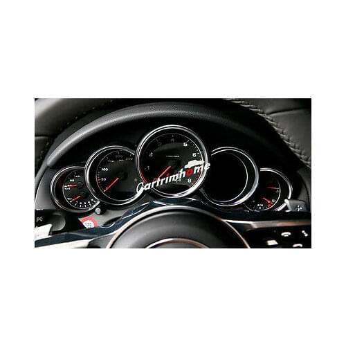 Matt Interior Dashboard Meter Ring Cover Trim 5pcs For Porsche 911 991 2011-2015