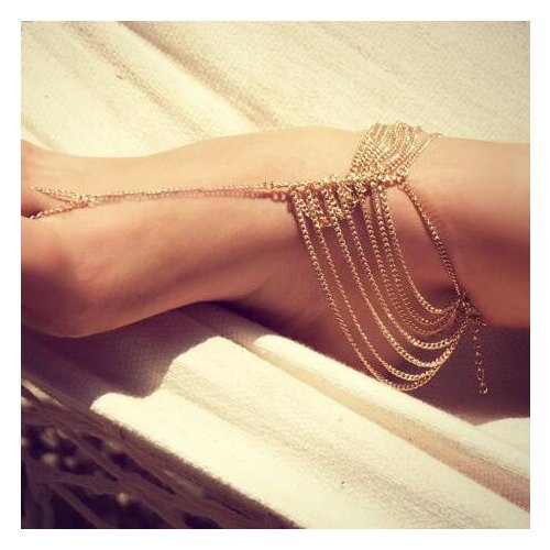 Indian Style Trendy Multi-layers Chains Jewelry Anklets Zinc Alloy Brand New Ankle Bracelets For Women Statement Accessories