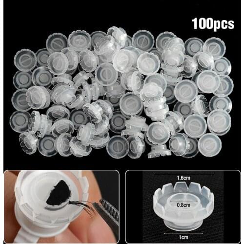 Disposable Grafting Eyelash Cup for Eyelash Extension Grafting Glue Ink Blossom Cup Holder Rings Container