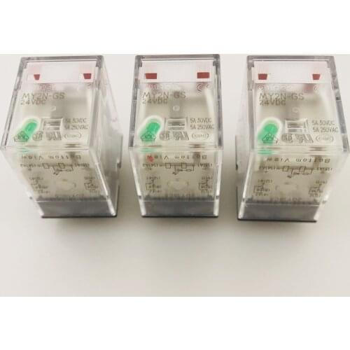 Original MY2N-GS-24VDC 8PIN 5A250VAC LED relays