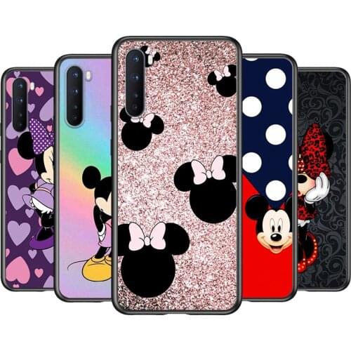 Soft TPU Cute Mickey Mouse Shockproof Silicone Cover for OnePlus Nord N100 N10 8T 8 7T 7 6T 6 5T Pro Black Phone Case