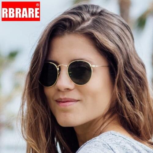 RBRARE Round Classic Small Frame Sunglasses Women/Men Brand Designer Alloy Mirror Sun Glasses Vintage Modis Oculos