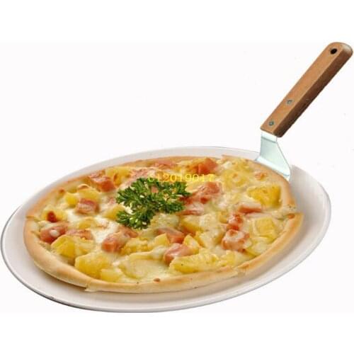 Christmas supplies Wood Handle Stainless Steel Cake Lifter cake Pizza Server Cookie Spatula Big Pizza Shovel