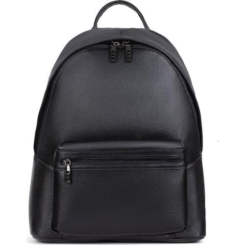 New Arrival Genuine Leather Men Backpacks Fashion Real Natural Leather Student Backpack Boy Luxury Business Laptop School Bag