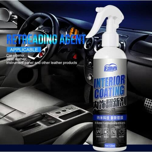 Car Interior Cleaner Agent Roof Fabric Flannel Leather Seat Car Seat Cleaning Wax Cleaner Coating Polishing Spraying Wax Leather