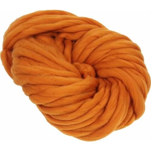 250g 36M Super Thick Natural Merino Wool Chunky Yarn Felt Wool Roving Yarn for Spinning Hand Knitting Spin Yarn Winter Warm