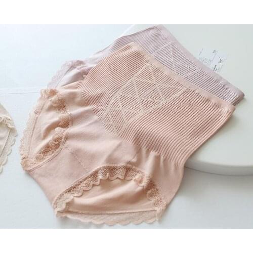 High Waist Panties Tummy Control Panty Breathable Elastic Slimming Knickers Cotton Bottom Skin-Freindly Butt Lifter Underwear